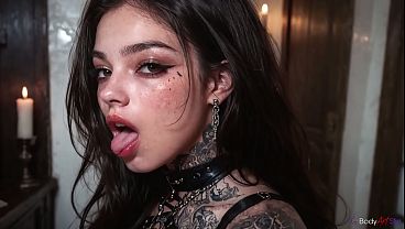 That tattooed bitch will do whatever you tell her to do [AI]