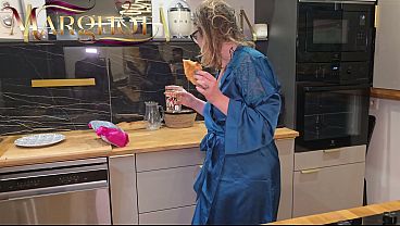 Morning Threesome at Breakfast – Husband & Lover Took Turns Fucking My Pussy on the Table After a Wild Night