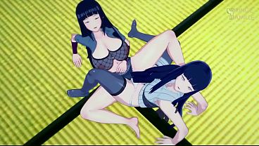 ヒナタとヒマワリのレズビアンセックスファンタジー - ナルト