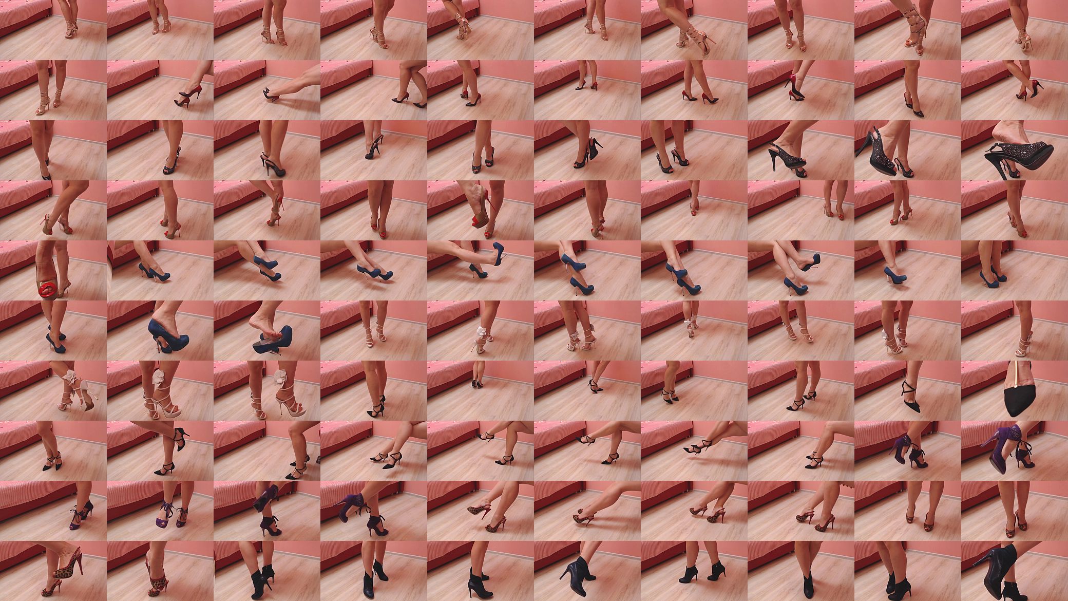 Nice collection of high heels and teasing with them. 预览图
