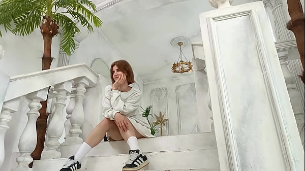 Young student girl came to a photo shoot