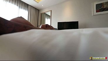 JohnTronX - Incredible tattooed babe rides my dick in POV fashion