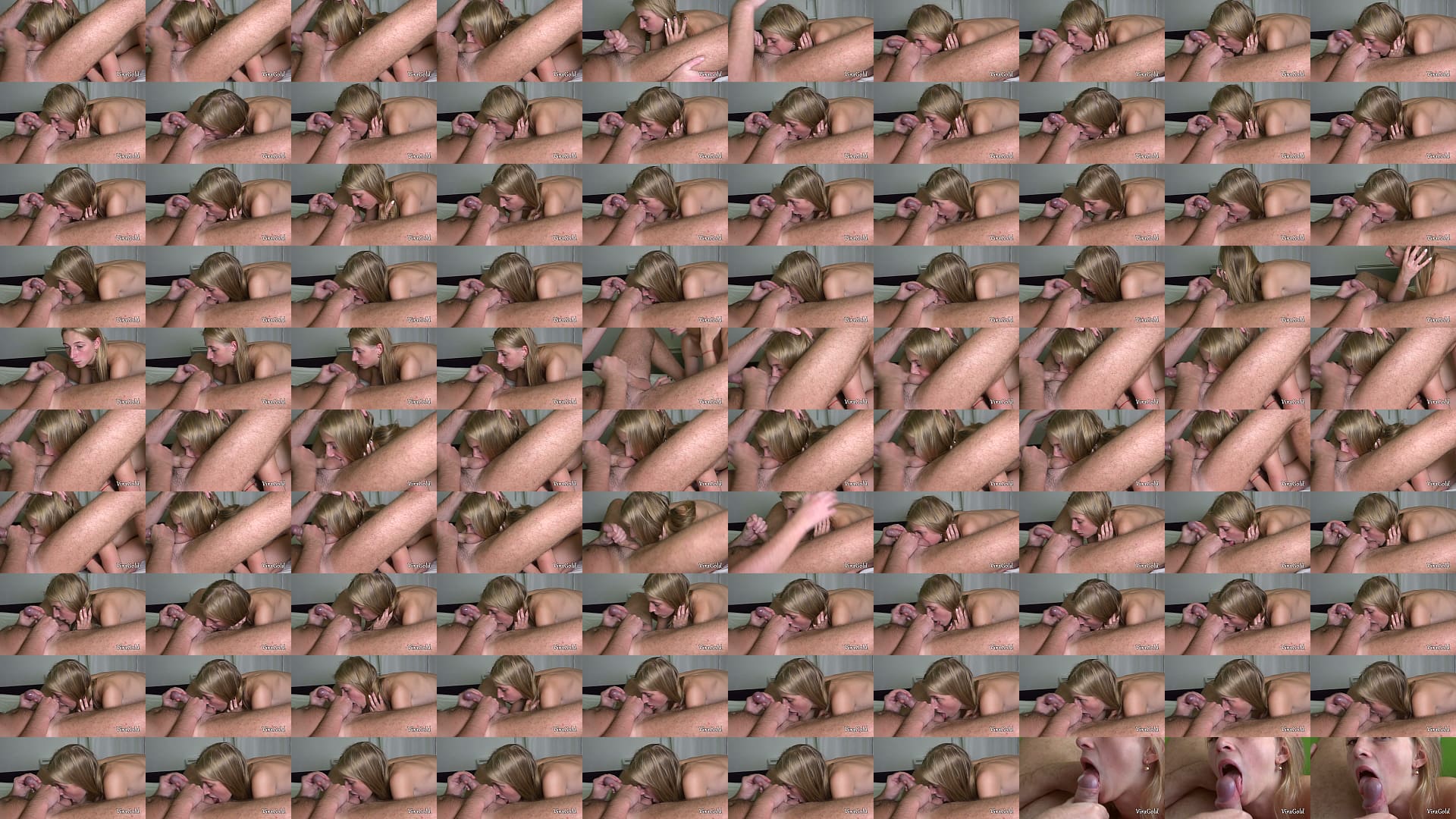 18yo Skinny Blonde Stepdaughter Licks Her Stepdad&#039;s Balls and Get Cum In Mouth 预览图