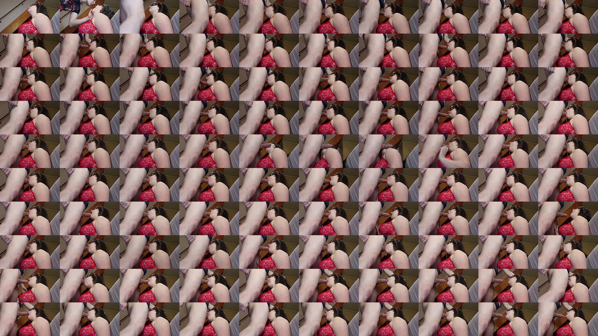 Throated slave girl drooling hard on thick cock HD 预览图