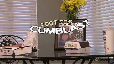 Cutie Gets Foot Fucked HUGE Cum Load