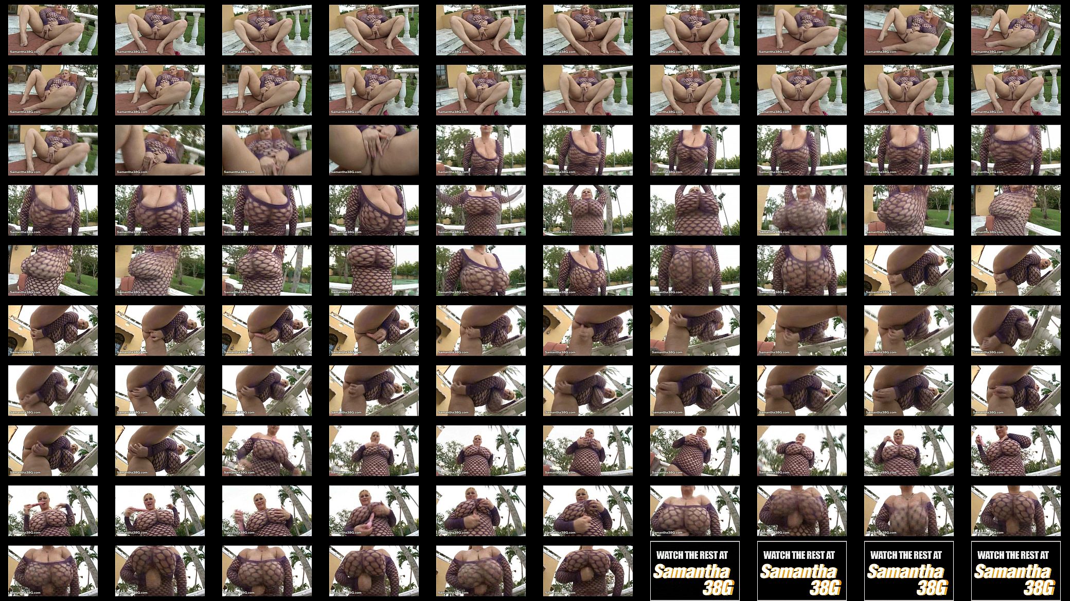 Sexy Samantha 38g fingers her pussy outside on patio 预览图