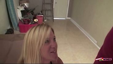 GotMylf - Naughty Milf Maxim Law Seduces Friend And Slobbers On His Big Fat Cock In The Kitchen