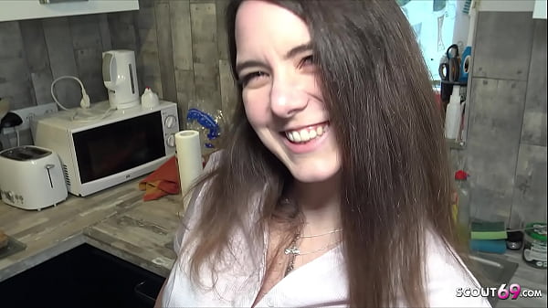 Download Video - Condom Off and Pussy Cum - German Girl MinaRockz let her Landlord fuck her