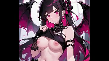 Hentai goth girl flashed titties