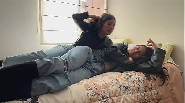 The two friends fuck in leather jackets