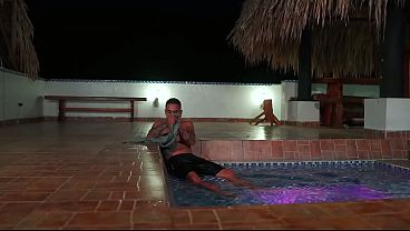 I have sex with my stepson's best friend in my backyard pool late at night when my husband and stepdaughter aren't home