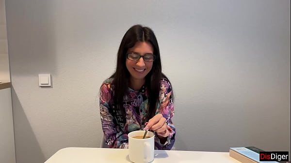 Glasses-Wearing Slut Goes Crazy For Cum Facials