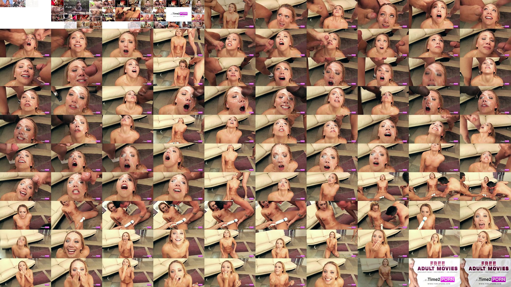 BUKKAKE - MANY CUM LOADS ON PRETTY BLOND FACE 预览图