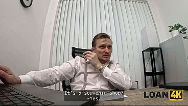 LOAN4K. This Horny Blonde is fucking her Loan Officer in the Office