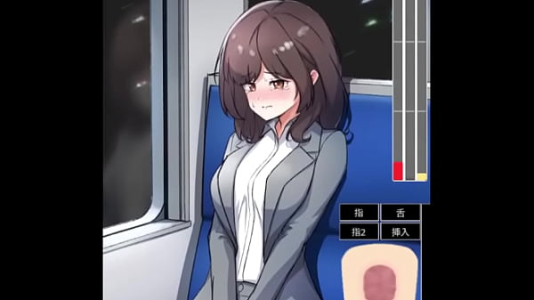 [Gameplay] Using the magic masturbator on Office Lady in train Hentai Game