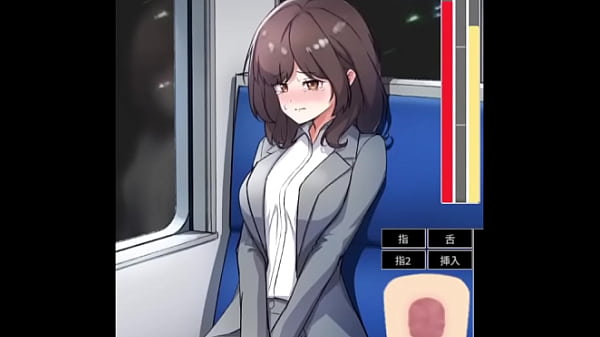 [Gameplay] Using the magic masturbator on Office Lady in train Hentai Game
