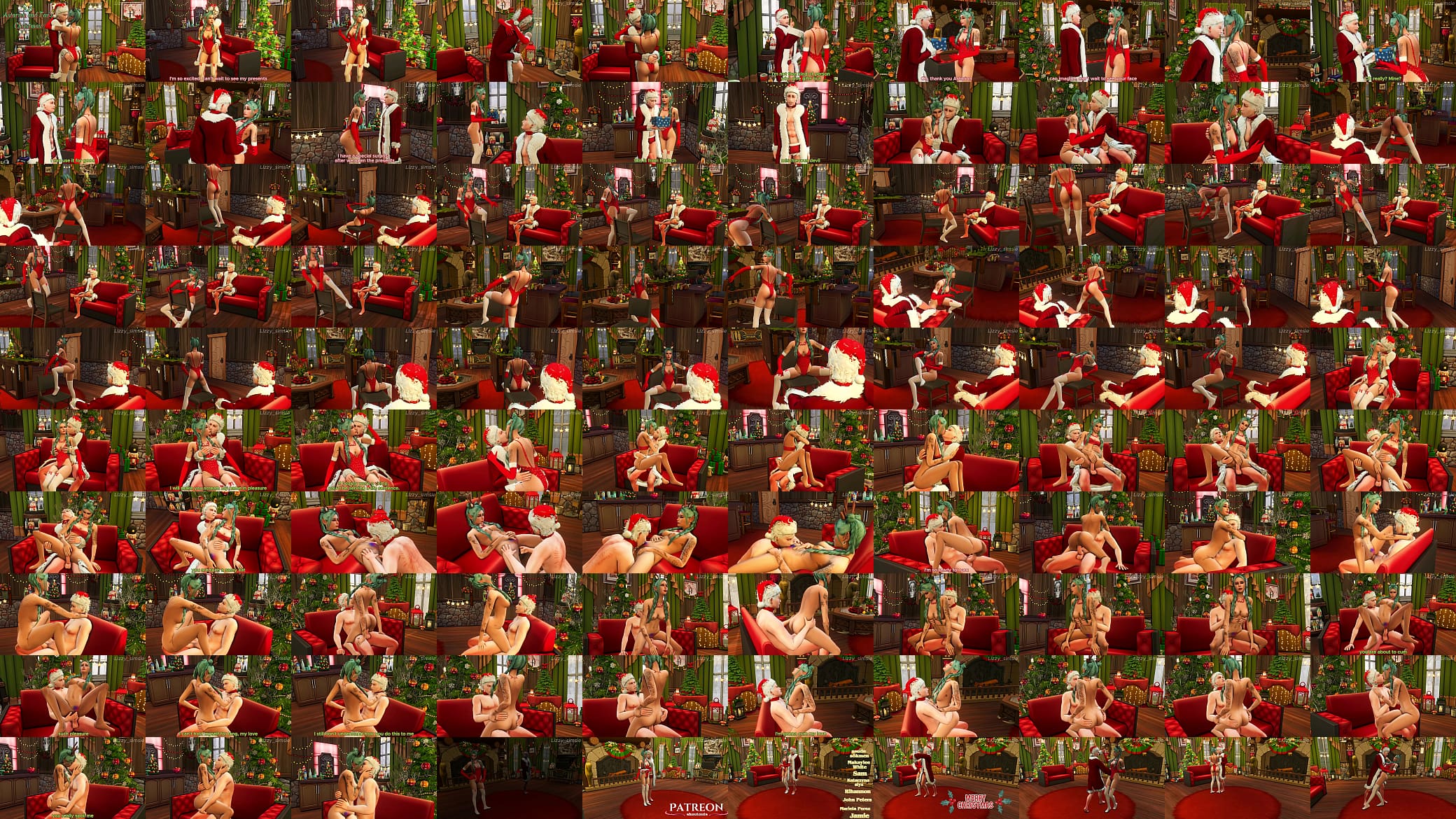 Tav rides on Astarion for her pleasure on Christmas eve - sims 4 - 3D animation 预览图
