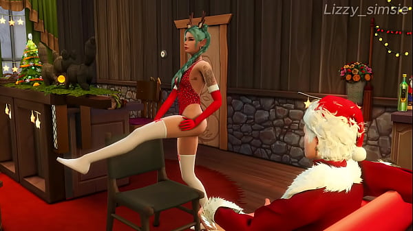 Tav rides on Astarion for her pleasure on Christmas eve - sims 4 - 3D animation
