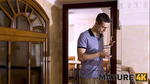MATURE4K. Smart boy catches stepmom masturbating and decides to seduce her