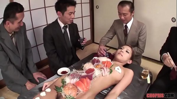 Business Men Eat Sushi out a Naked Girl 039 Body