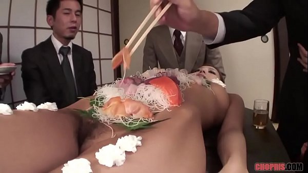 Business Men Eat Sushi out a Naked Girl 039 Body