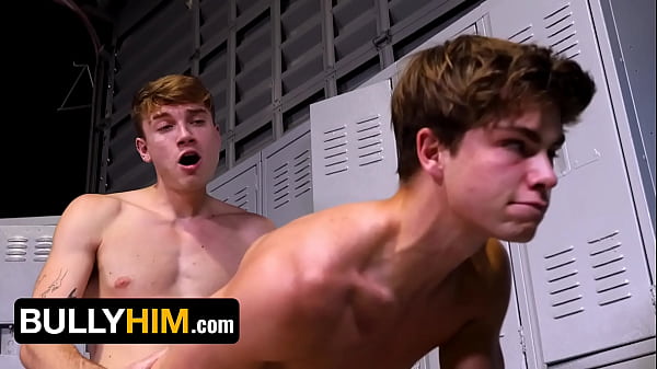 Download Video - New Twink's Humiliation Turns into a Steamy Encounter with His Cock-Hungry Bully in the Locker Room