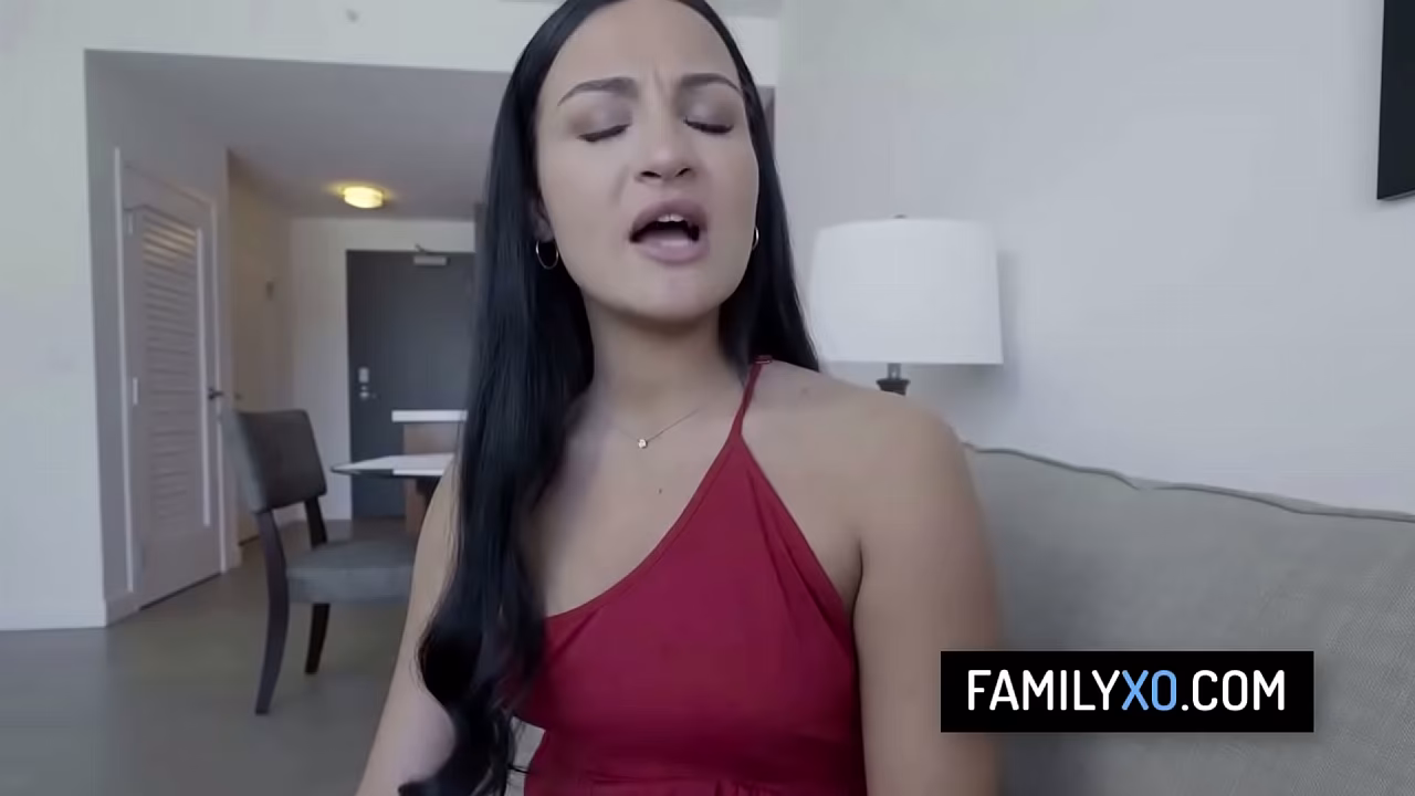 Horny babe surprise her stepdad for stepfather'_s day with her shaved pussy - Mila Monet