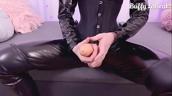Mean dominatrix Buffy LeBrat humiliates you by stuffing her strapon cock down your throat and coating you with jizz