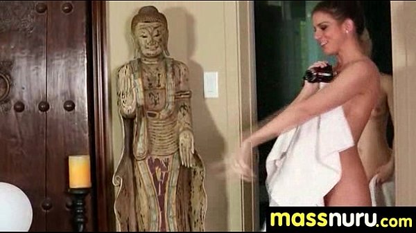 Busty teen gives nuru sex massage 8