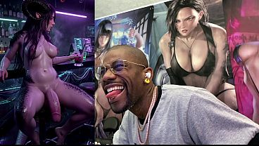 Transgender Dragon Waifu At A Bar With Her Hard Girl Cock Out, AI Generated
