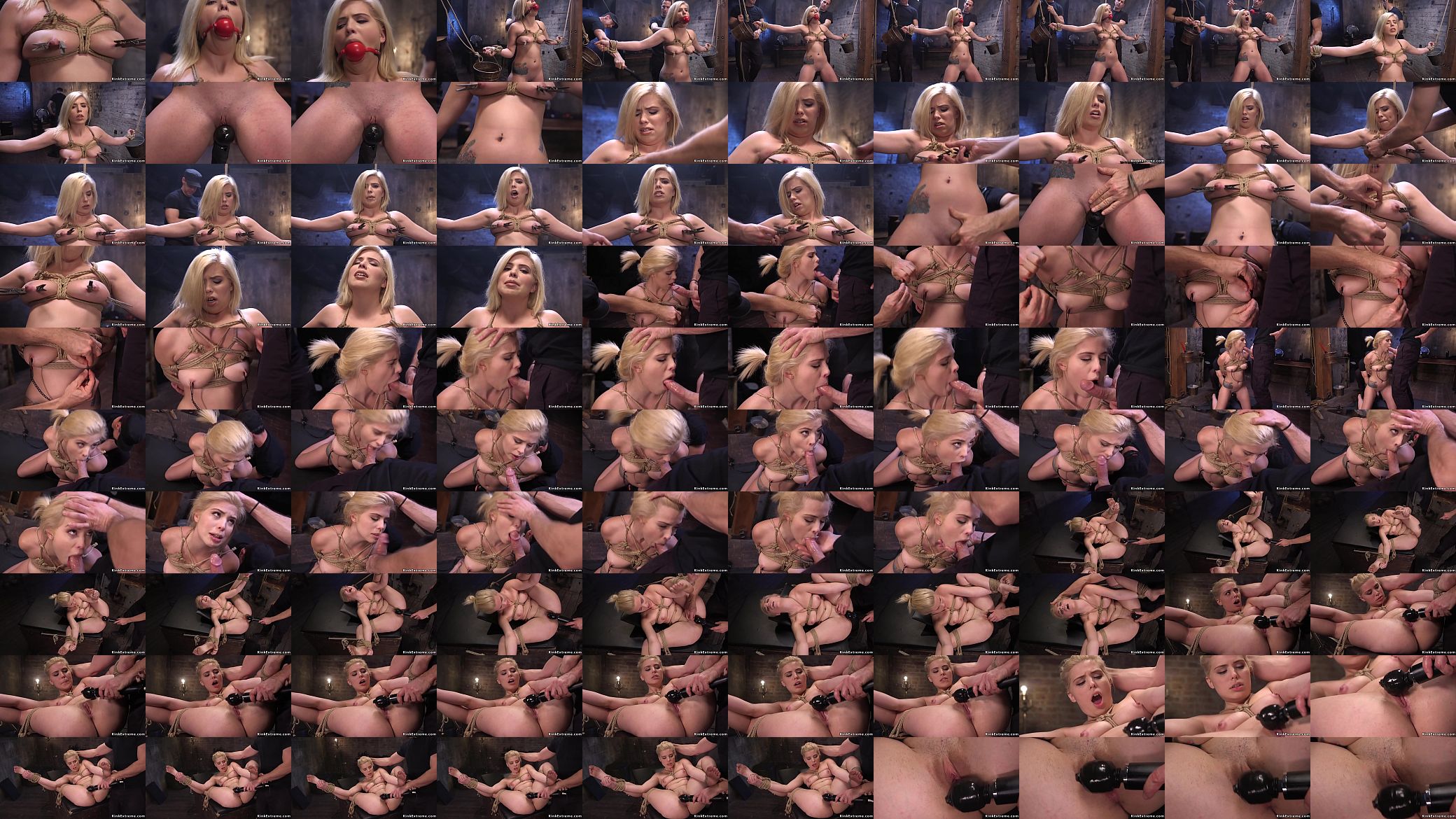 Two slave masters trains blonde bondage 预览图