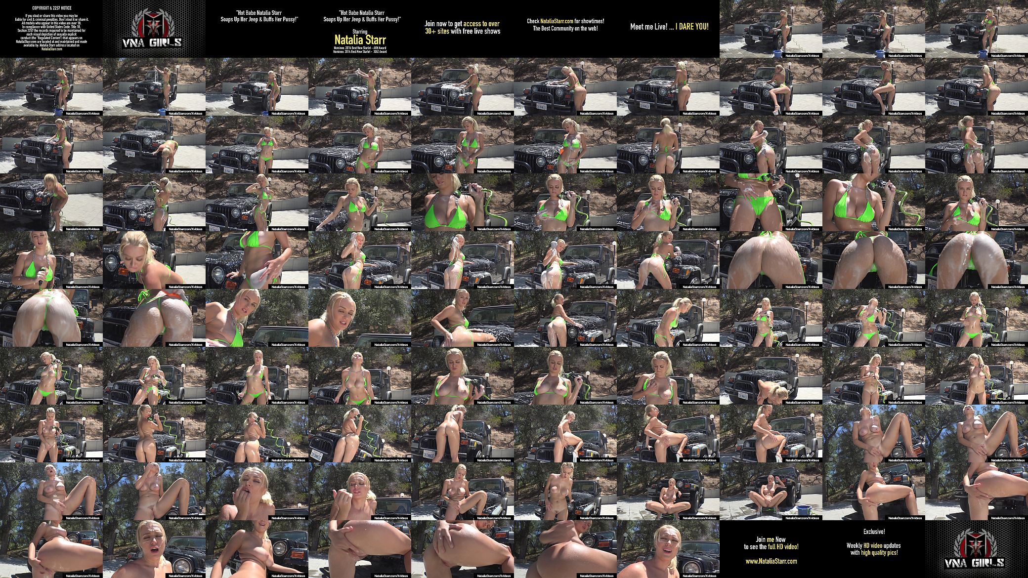 Hot Babe Natalia Starr Soaps Up Her Jeep &amp; Buffs Her Pussy! 预览图