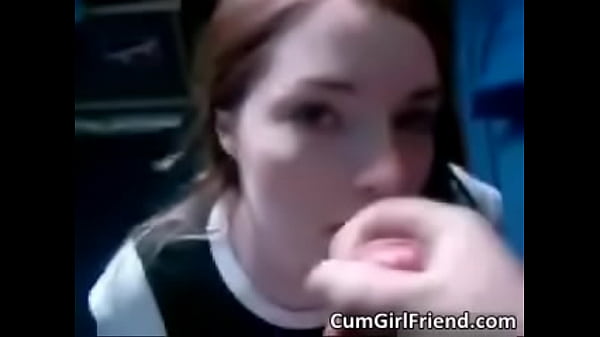 Sexy brunette teen girlfriend blows