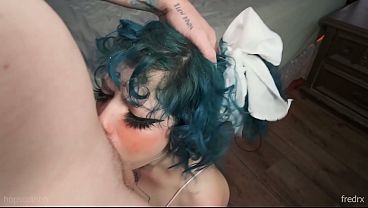 blu rimming face fucked and creampied