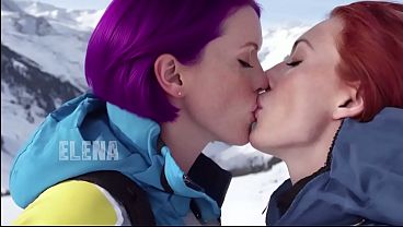 Extreme public sex in the snow. Inga knows how to have fun on the ski slopes. She isn't bothered by people passing by. (AI).