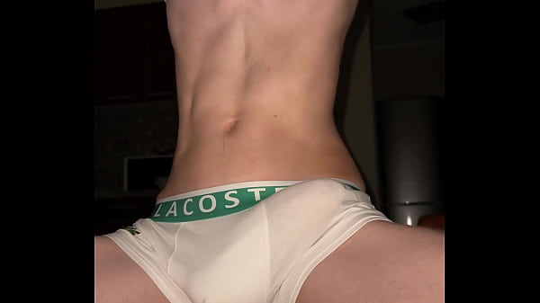 Download Video - Athletic twink has a big cock in his underpants