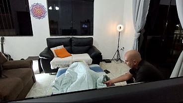 She masturbates and dreams of her neighbor caressing her.