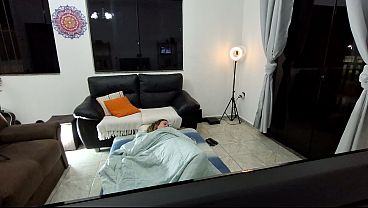 She masturbates and dreams of her neighbor caressing her.