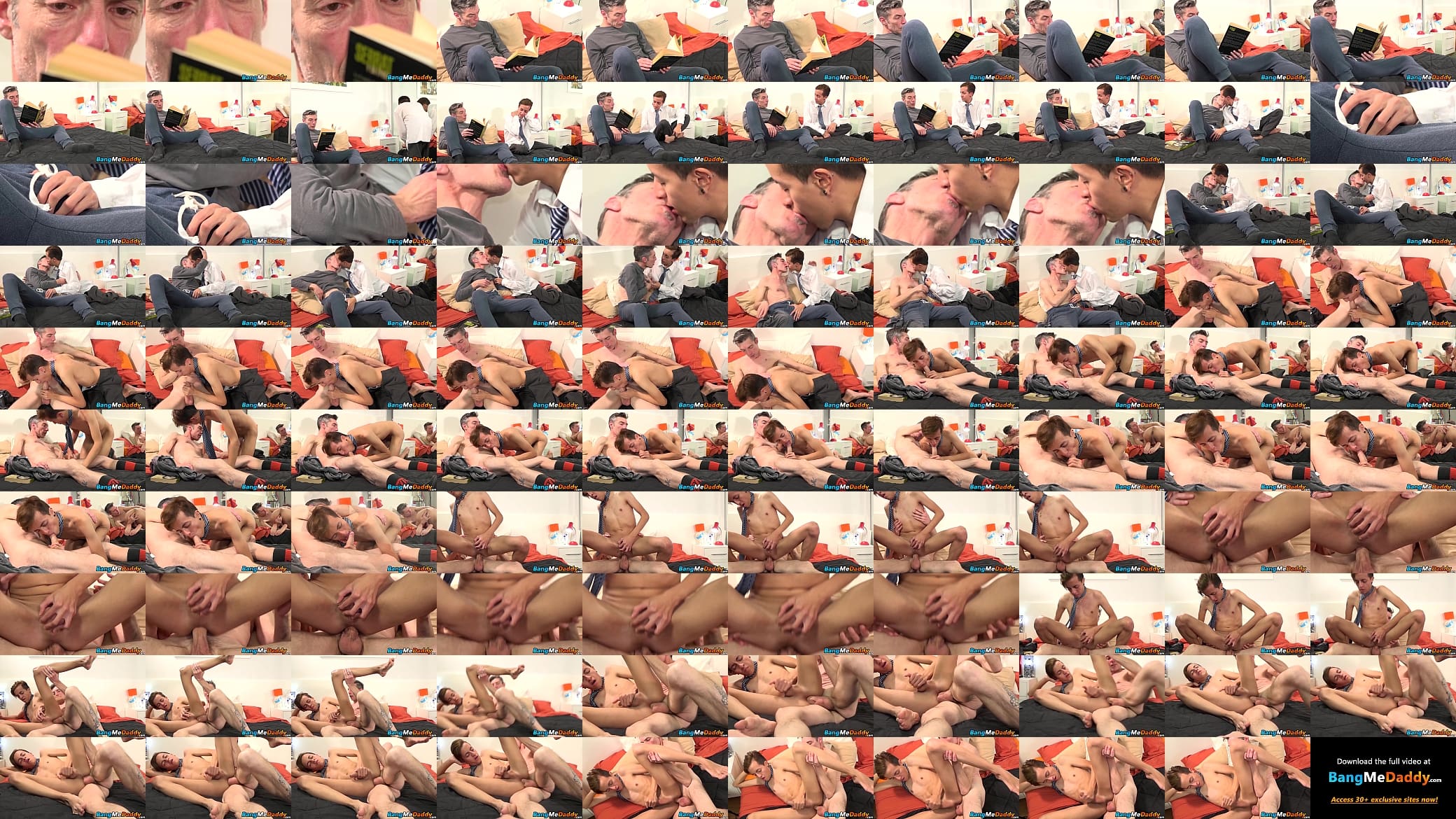 Mature dude fucking his twinks ass until he gets facial 预览图
