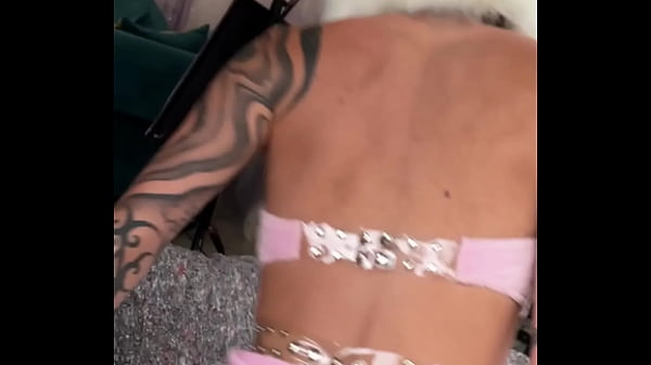 Tattooed Monster Girl Stretches on Massive Dildo