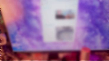 play with dildo on the sofa