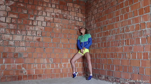 Download Video - Russian Girl Sasha Bikeyeva - Fit girl caught by a Construction worker when she masturbated at a construction site after a run - ENGLISH SUBTITLES