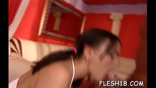 Attractive teen Lola blowing good