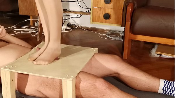 Download Video - Domina cock stomping sub in nylon tigths pt2 HD