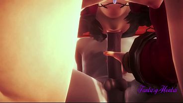 Final Fantasy VII Hentai 3D - Aerith handjob, blowjob and fucked with creampie - Anime Manga Game Japanese Porn