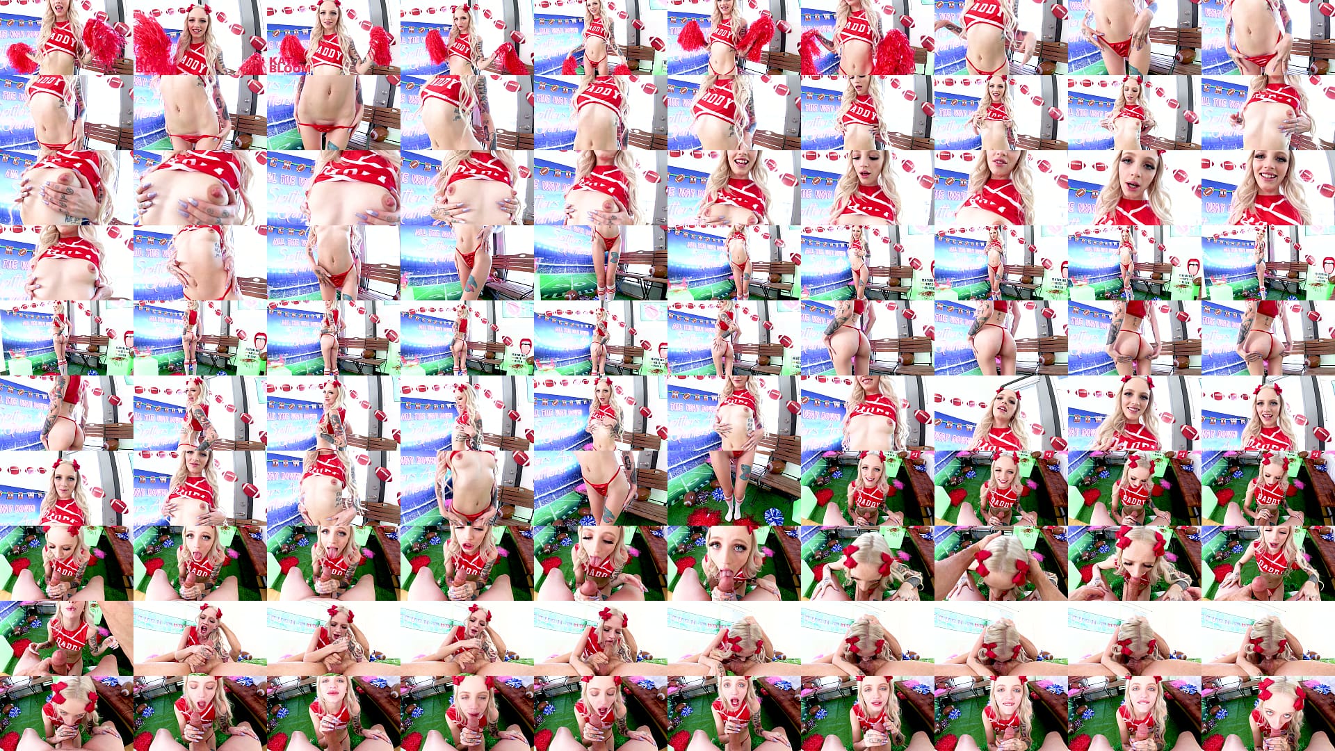 KATE BLOOM Sexy 19 YO Skinny Petite 95 Lb Cheerleader Sucks Off her Coach Deepthroat and Facefuck and Cum Swallow 预览图