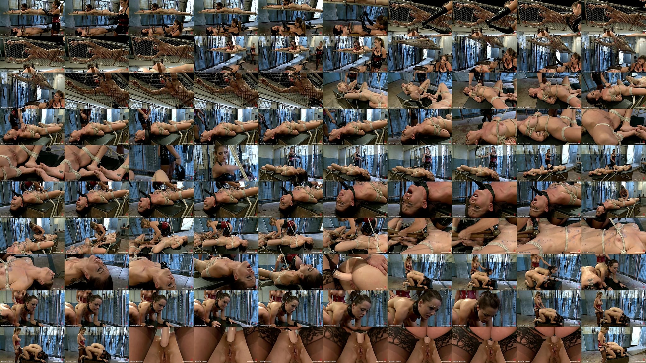 Bound lesbians feet to feet whipped 预览图