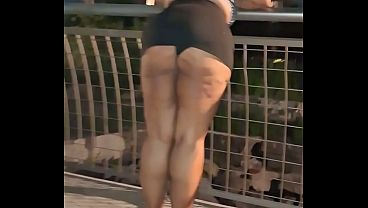 Mini Skirt - Flip Flops - Thick Legs - Tease - Ass Worship - Redbone - BBW Latina - Boricua Mami