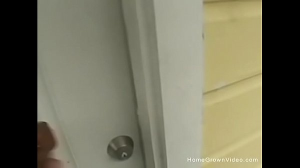 Girlfriend showering then jerking my cock