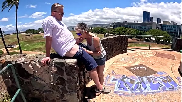 At the Waterfront Park. I just met this gentleman -- he's here for a few days on business -- and here we are.